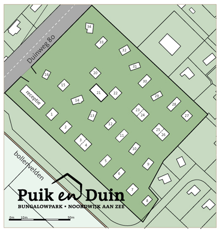 Plattegrond Bungalowpark Noordwijk